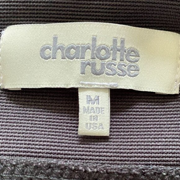 Charlotte Russe Vintage Womens Gray Bodycon Mini Skirt W/ Back Zipper Size M - Picture 3 of 8